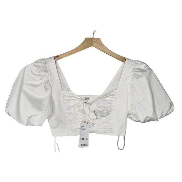 For Love And Lemons Jessie Crop Top in White Womens Size Small NWT $145 - Picture 8 of 16